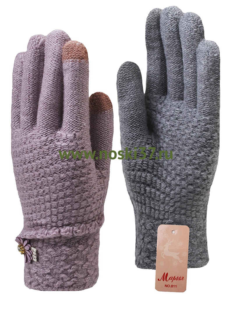Перчатки женские "Мария" № 94-95-810 купить оптом и мелким оптом, низкие цены от магазина Комфорт(noski37) для всей семьи с доставка по всей России от производителя.