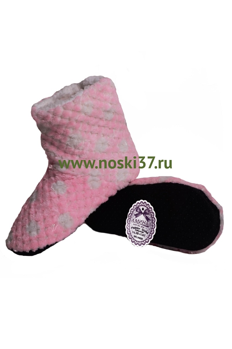 Носки-тапки женские "Амина" № 406-GR-2 купить оптом и мелким оптом, низкие цены от магазина Комфорт(noski37) для всей семьи с доставка по всей России от производителя.