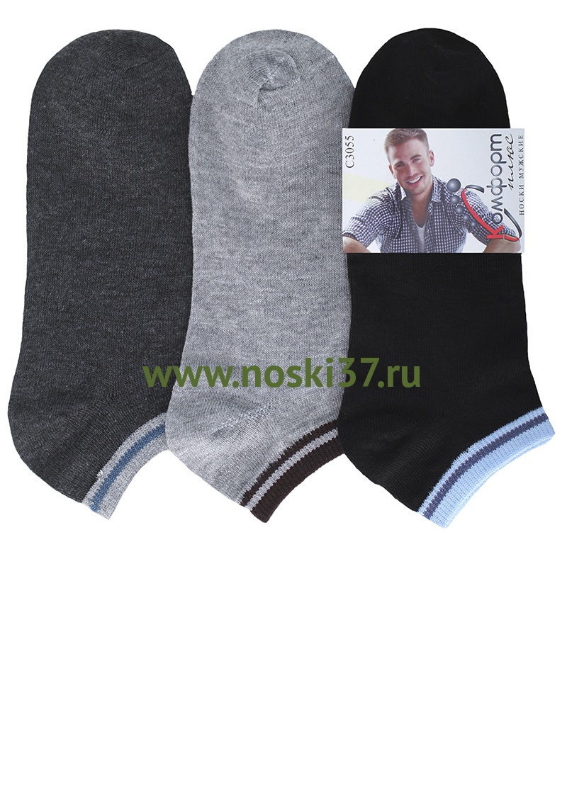 Носки мужские "Комфорт плюс" № 478-C3055 купить оптом и мелким оптом, низкие цены от магазина Комфорт(noski37) для всей семьи с доставка по всей России от производителя.