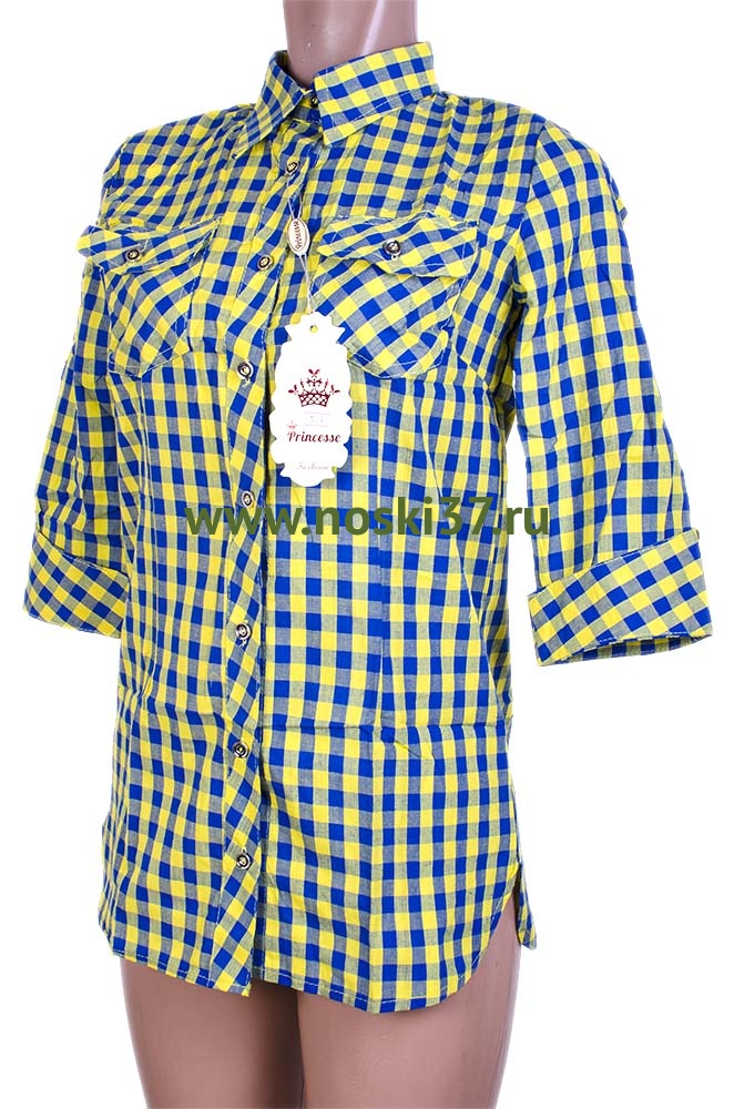 Рубашка женская № 667-R3014 купить оптом и мелким оптом, низкие цены от магазина Комфорт(noski37) для всей семьи с доставка по всей России от производителя.