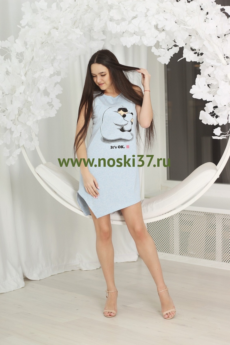 Сорочка женская № 62-133041-1 купить оптом и мелким оптом, низкие цены от магазина Комфорт(noski37) для всей семьи с доставка по всей России от производителя.