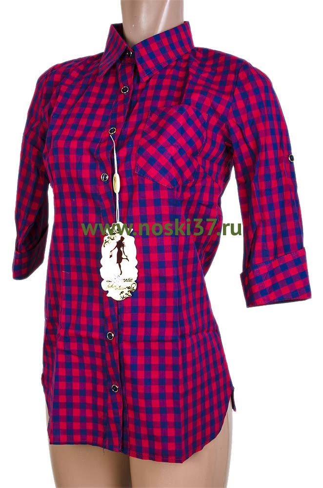 Рубашка женская № 667-R3024 купить оптом и мелким оптом, низкие цены от магазина Комфорт(noski37) для всей семьи с доставка по всей России от производителя.