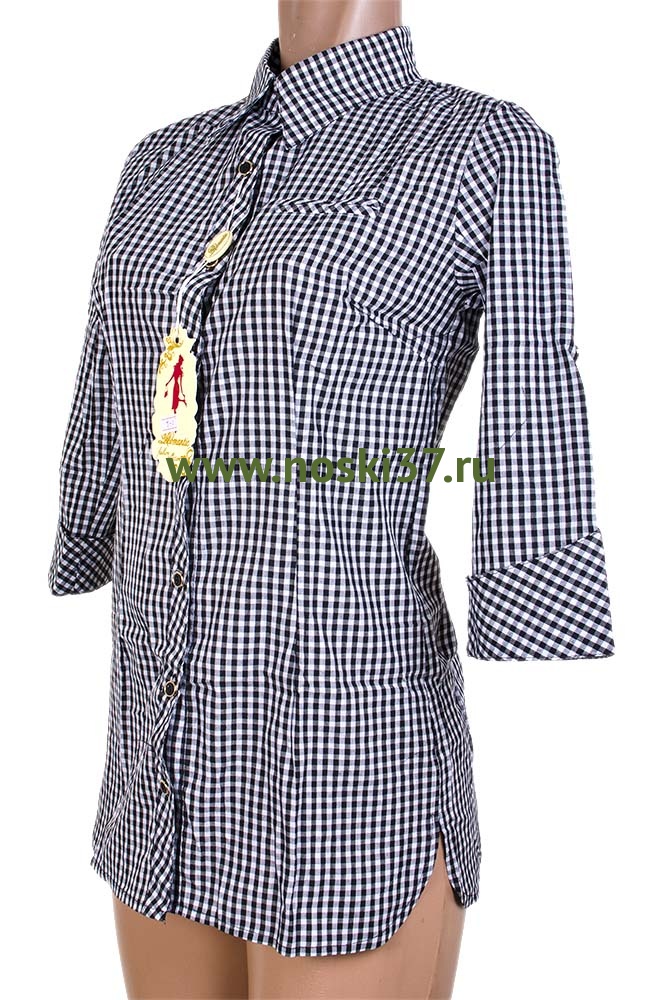Рубашка женская № 667-R3010 купить оптом и мелким оптом, низкие цены от магазина Комфорт(noski37) для всей семьи с доставка по всей России от производителя.