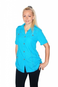 Рубашка голубая купить оптом и мелким оптом, низкие цены от магазина Комфорт(noski37) для всей семьи с доставка по всей России от производителя.