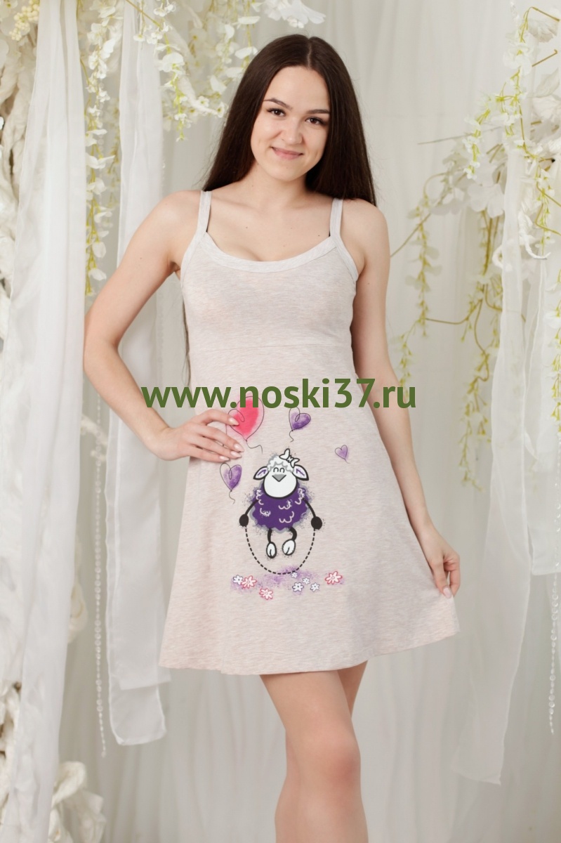 Сорочка женская № 62-134031 купить оптом и мелким оптом, низкие цены от магазина Комфорт(noski37) для всей семьи с доставка по всей России от производителя.