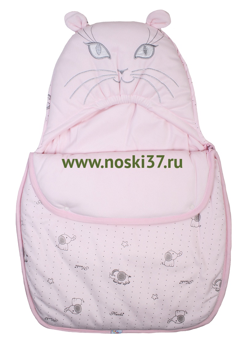 Конверт "Киса" розовый № 763-N-4-06 купить оптом и мелким оптом, низкие цены от магазина Комфорт(noski37) для всей семьи с доставка по всей России от производителя.