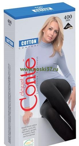 CONTE COTTON 400 Nero хлопковые № 811-07283 купить оптом и мелким оптом, низкие цены от магазина Комфорт(noski37) для всей семьи с доставка по всей России от производителя.