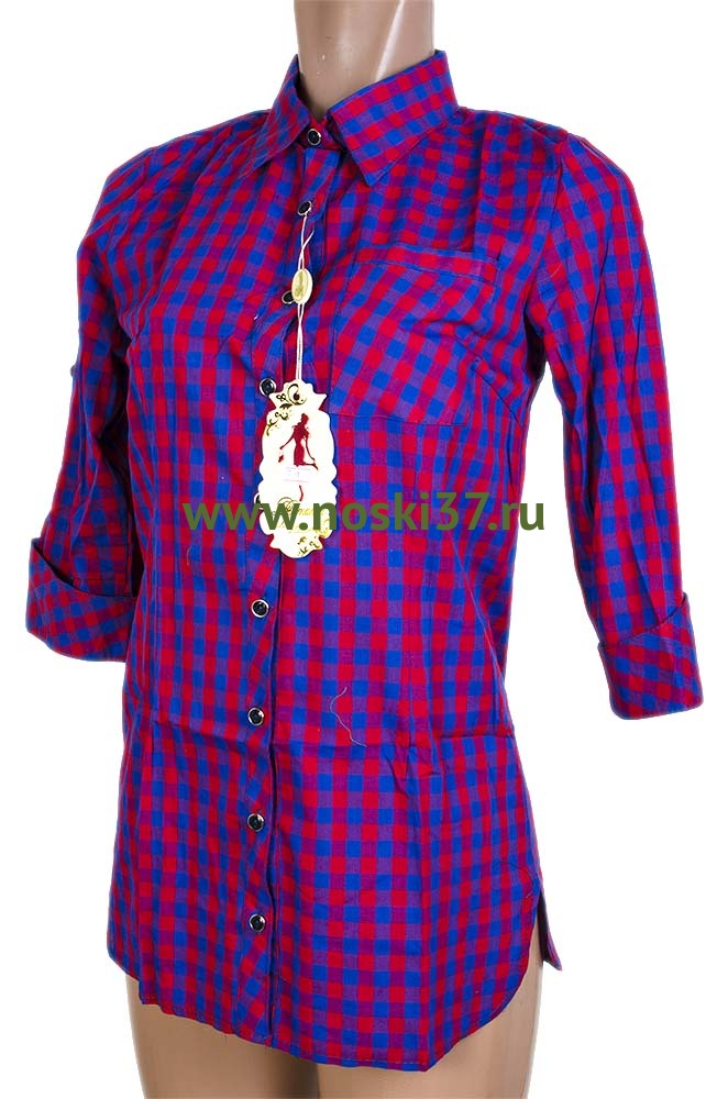 Рубашка женская № 667-R3023 купить оптом и мелким оптом, низкие цены от магазина Комфорт(noski37) для всей семьи с доставка по всей России от производителя.