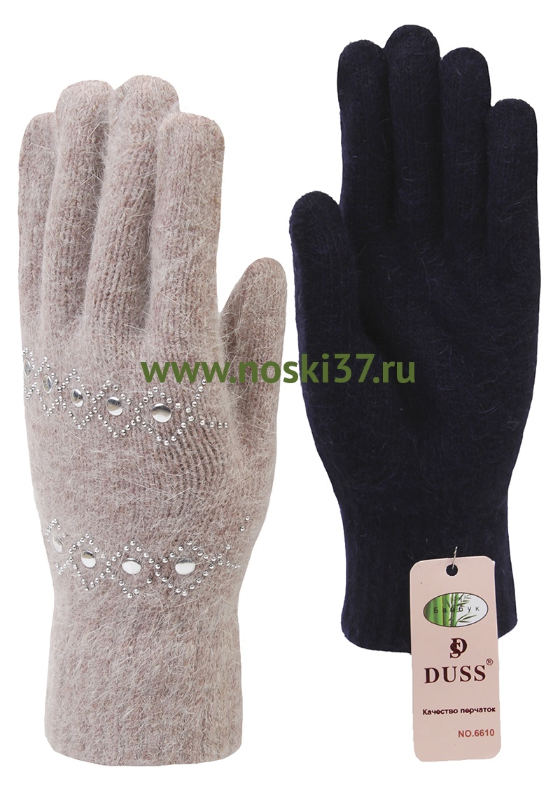 Перчатки женские "Duss" № 94-6610 купить оптом и мелким оптом, низкие цены от магазина Комфорт(noski37) для всей семьи с доставка по всей России от производителя.