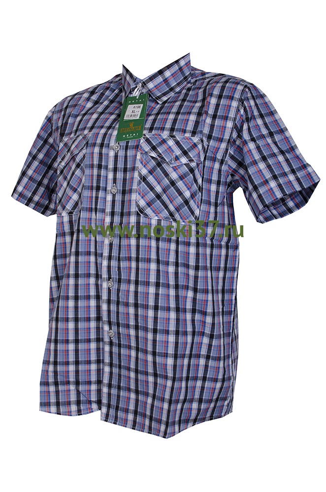 Рубашка мужская № 666-A108-3 купить оптом и мелким оптом, низкие цены от магазина Комфорт(noski37) для всей семьи с доставка по всей России от производителя.