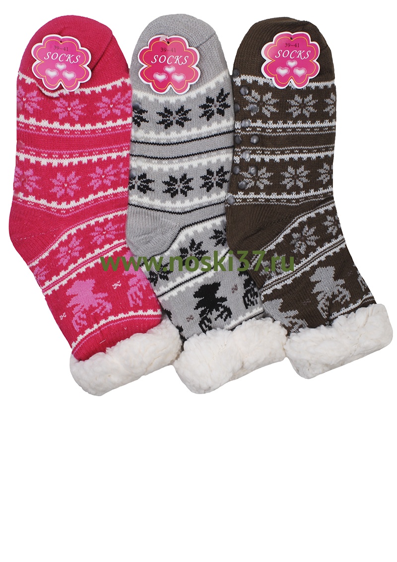 Носки с мехом женские "Socks" № 1531 купить оптом и мелким оптом, низкие цены от магазина Комфорт(noski37) для всей семьи с доставка по всей России от производителя.