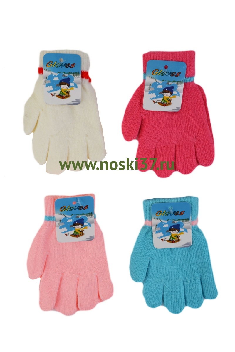 Перчатки детские "Мария" № 92-666 купить оптом и мелким оптом, низкие цены от магазина Комфорт(noski37) для всей семьи с доставка по всей России от производителя.