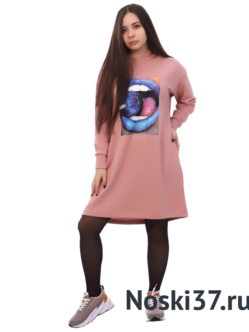Платье женское № BT-044ПУДРА купить оптом и мелким оптом, низкие цены от магазина Комфорт(noski37) для всей семьи с доставка по всей России от производителя.