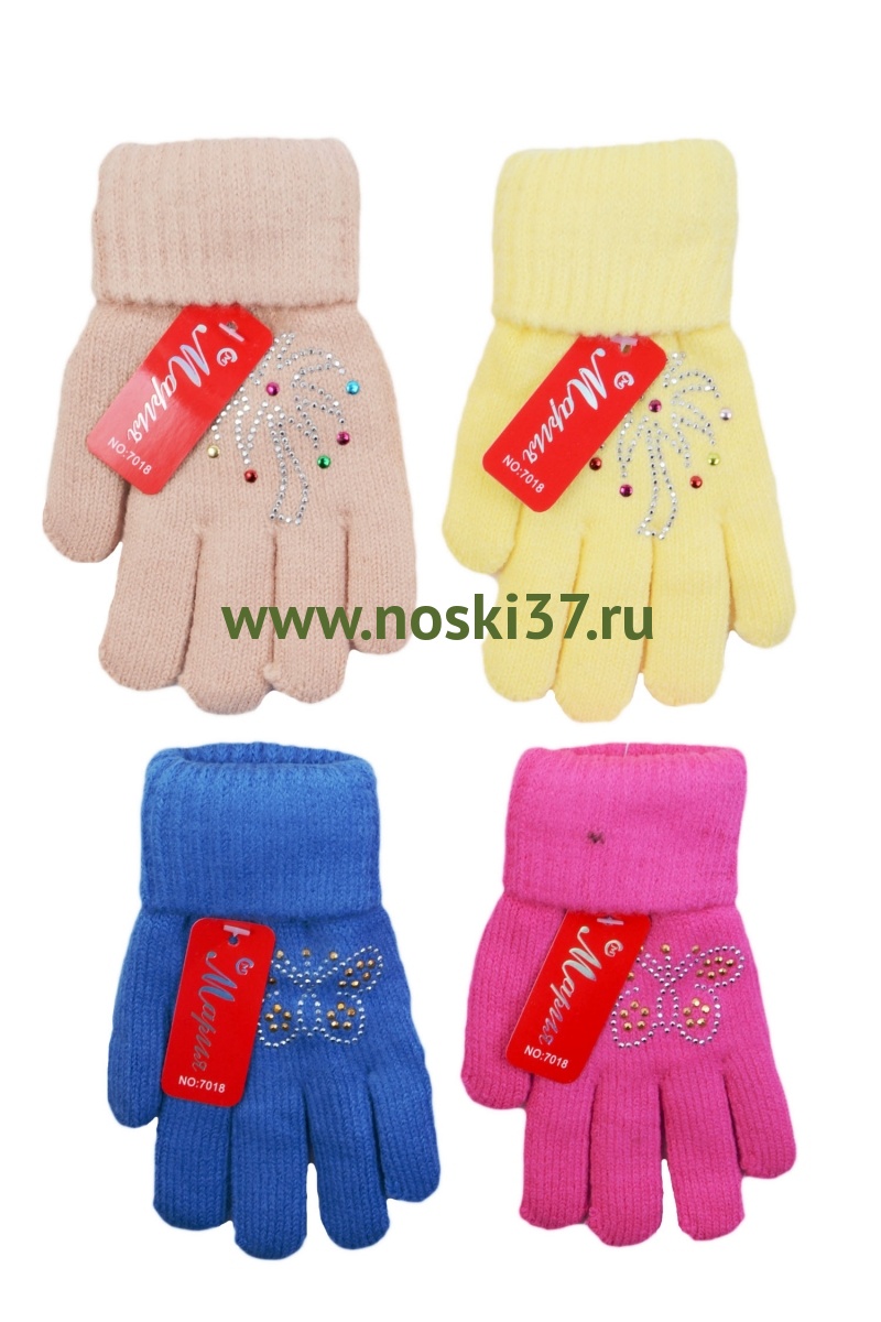 Перчатки детские "Мария" № 92-7018 купить оптом и мелким оптом, низкие цены от магазина Комфорт(noski37) для всей семьи с доставка по всей России от производителя.