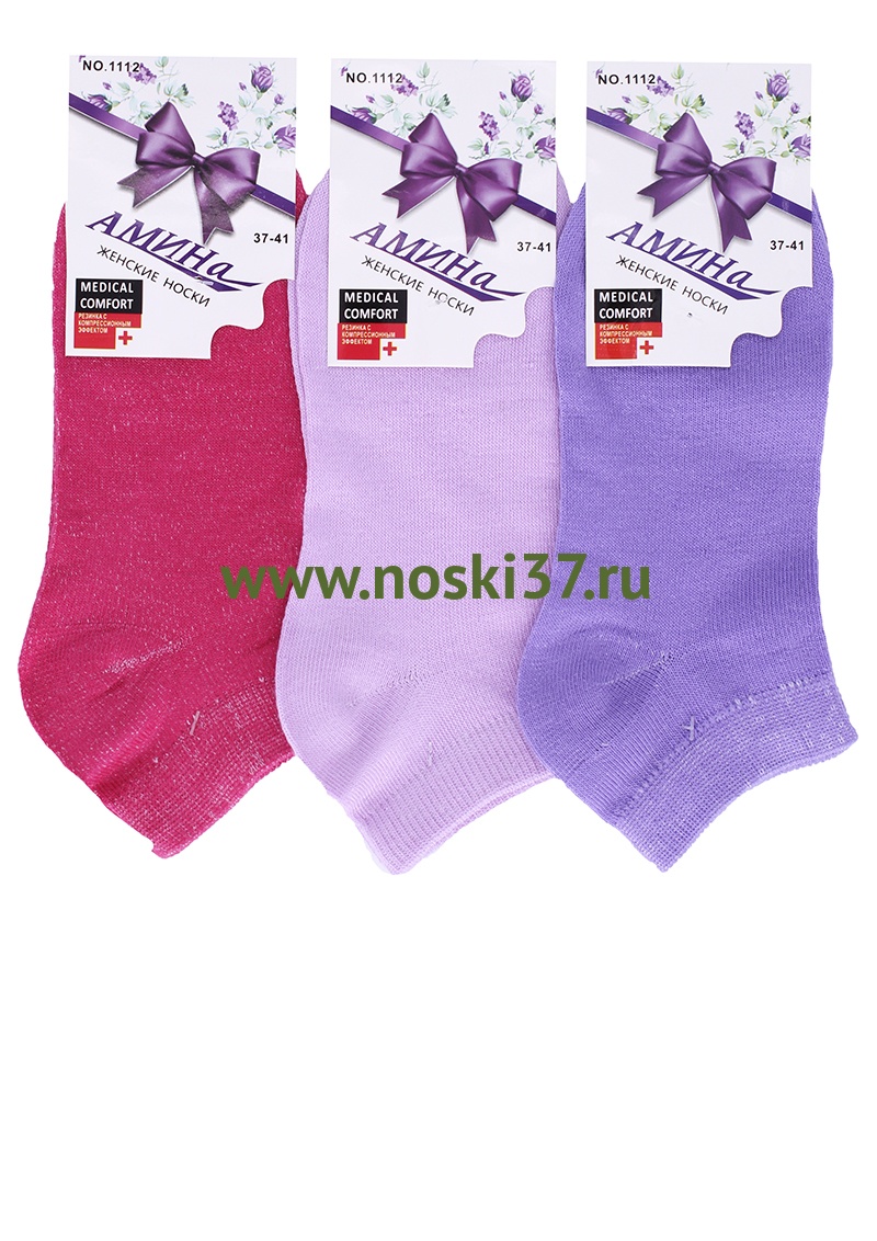 Носки женские "Амина" № 1112 купить оптом и мелким оптом, низкие цены от магазина Комфорт(noski37) для всей семьи с доставка по всей России от производителя.