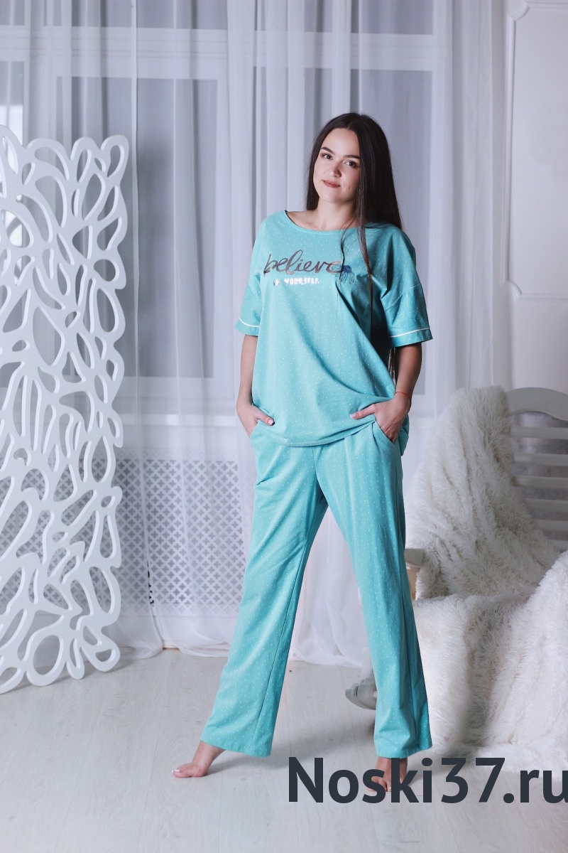 Пижама женская YOURSELF № 62-214221 купить оптом и мелким оптом, низкие цены от магазина Комфорт(noski37) для всей семьи с доставка по всей России от производителя.