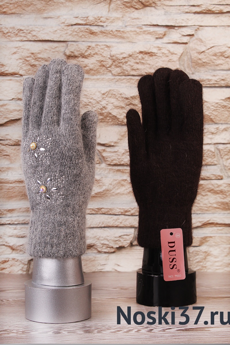 Перчатки женские "Duss" № 94-7603 купить оптом и мелким оптом, низкие цены от магазина Комфорт(noski37) для всей семьи с доставка по всей России от производителя.