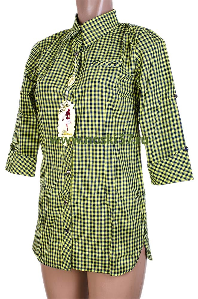 Рубашка женская № 667-R3013 купить оптом и мелким оптом, низкие цены от магазина Комфорт(noski37) для всей семьи с доставка по всей России от производителя.