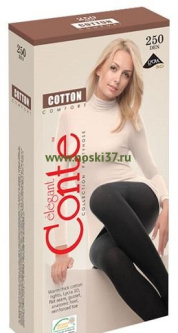 CONTE COTTON 250 Nero хлопковые № 811-04427 купить оптом и мелким оптом, низкие цены от магазина Комфорт(noski37) для всей семьи с доставка по всей России от производителя.