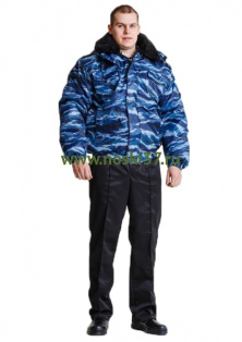 Куртка Штурман теплая кмф синий № 823-90130 купить оптом и мелким оптом, низкие цены от магазина Комфорт(noski37) для всей семьи с доставка по всей России от производителя.