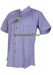 Рубашка мужская № 666-A105-2 купить оптом и мелким оптом, низкие цены от магазина Комфорт(noski37) для всей семьи с доставка по всей России от производителя.