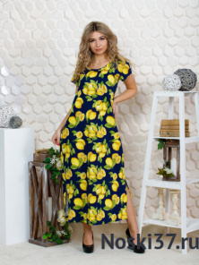 Платье женское "лимоны" № BT-643 купить оптом и мелким оптом, низкие цены от магазина Комфорт(noski37) для всей семьи с доставка по всей России от производителя.