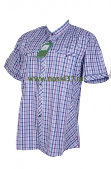 Рубашка мужская № 666-A114 купить оптом и мелким оптом, низкие цены от магазина Комфорт(noski37) для всей семьи с доставка по всей России от производителя.