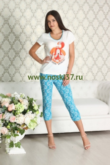 Пижама женская № 62-202231 купить оптом и мелким оптом, низкие цены от магазина Комфорт(noski37) для всей семьи с доставка по всей России от производителя.