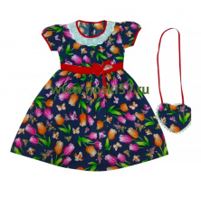 Платье детское № 465-DG2026 купить оптом и мелким оптом, низкие цены от магазина Комфорт(noski37) для всей семьи с доставка по всей России от производителя.