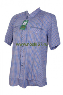Рубашка мужская № 666-A206-1 купить оптом и мелким оптом, низкие цены от магазина Комфорт(noski37) для всей семьи с доставка по всей России от производителя.