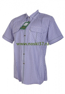 Рубашка мужская № 666-A105-1 купить оптом и мелким оптом, низкие цены от магазина Комфорт(noski37) для всей семьи с доставка по всей России от производителя.