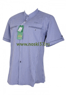 Рубашка мужская № 666-A111 купить оптом и мелким оптом, низкие цены от магазина Комфорт(noski37) для всей семьи с доставка по всей России от производителя.