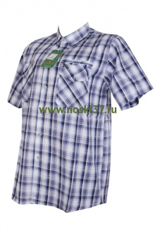 Рубашка мужская № 666-A103-2 купить оптом и мелким оптом, низкие цены от магазина Комфорт(noski37) для всей семьи с доставка по всей России от производителя.